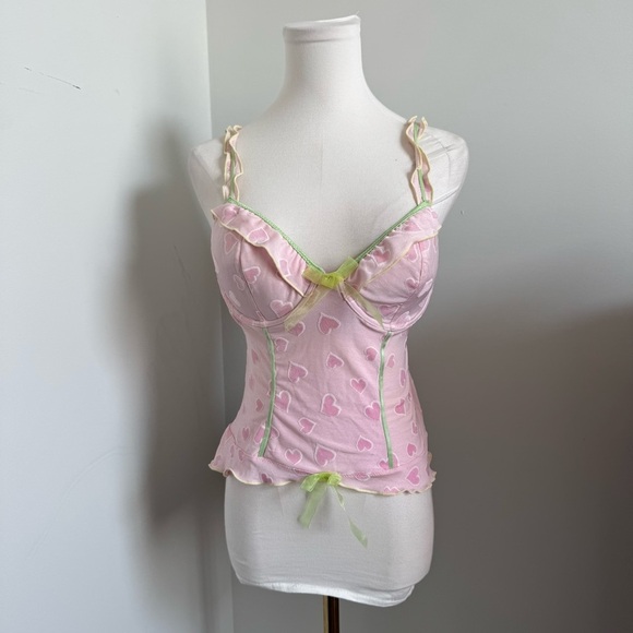 💗 Y2K Fairycore Heart Corset Top 36c - Picture 4 of 7